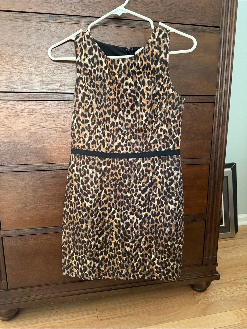 LOFT Leopard Print Sleeveless Sheath Dress - Brown/Black